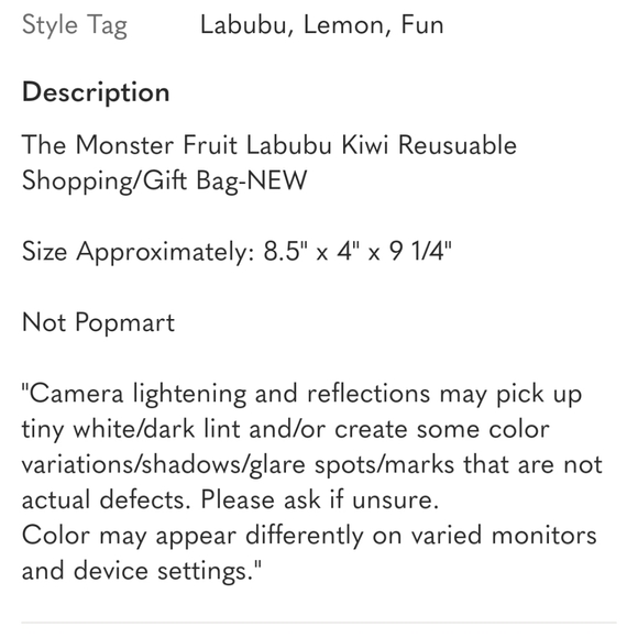 Labubu Reusable Bag - Picture 7 of 7